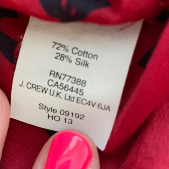 J.Crew Red Bow Popover Top - Picture 5 of 5